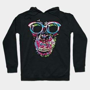 chimpanzee abstract colorful Hoodie